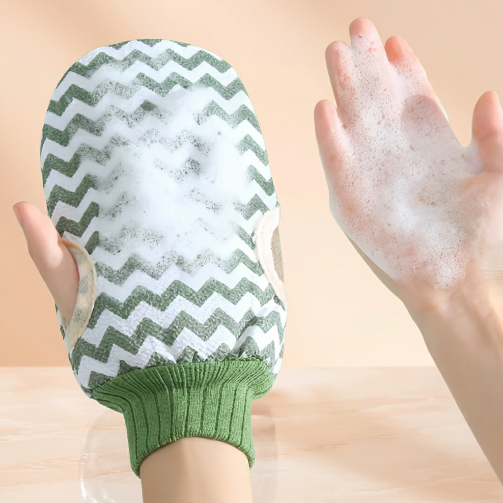 Beyond Beauty Co.™ RadiantRub™ Exfoliating Body Scrub Gloves